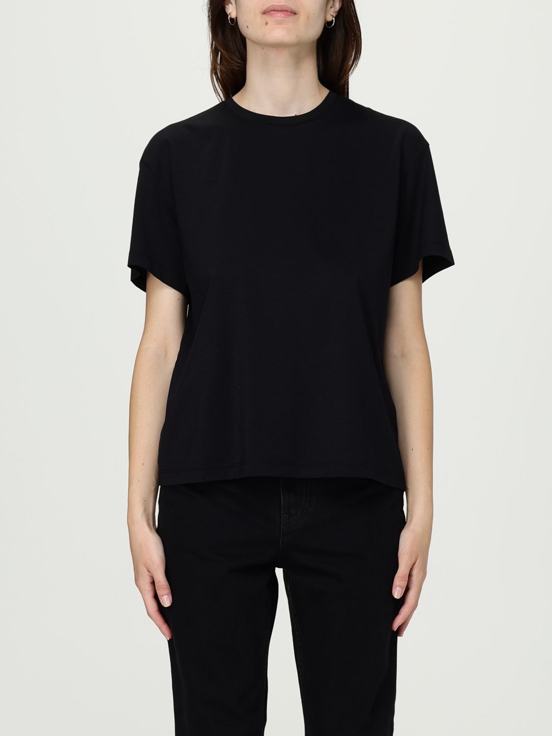 Totême Classic Ribbed T-shirt In Black