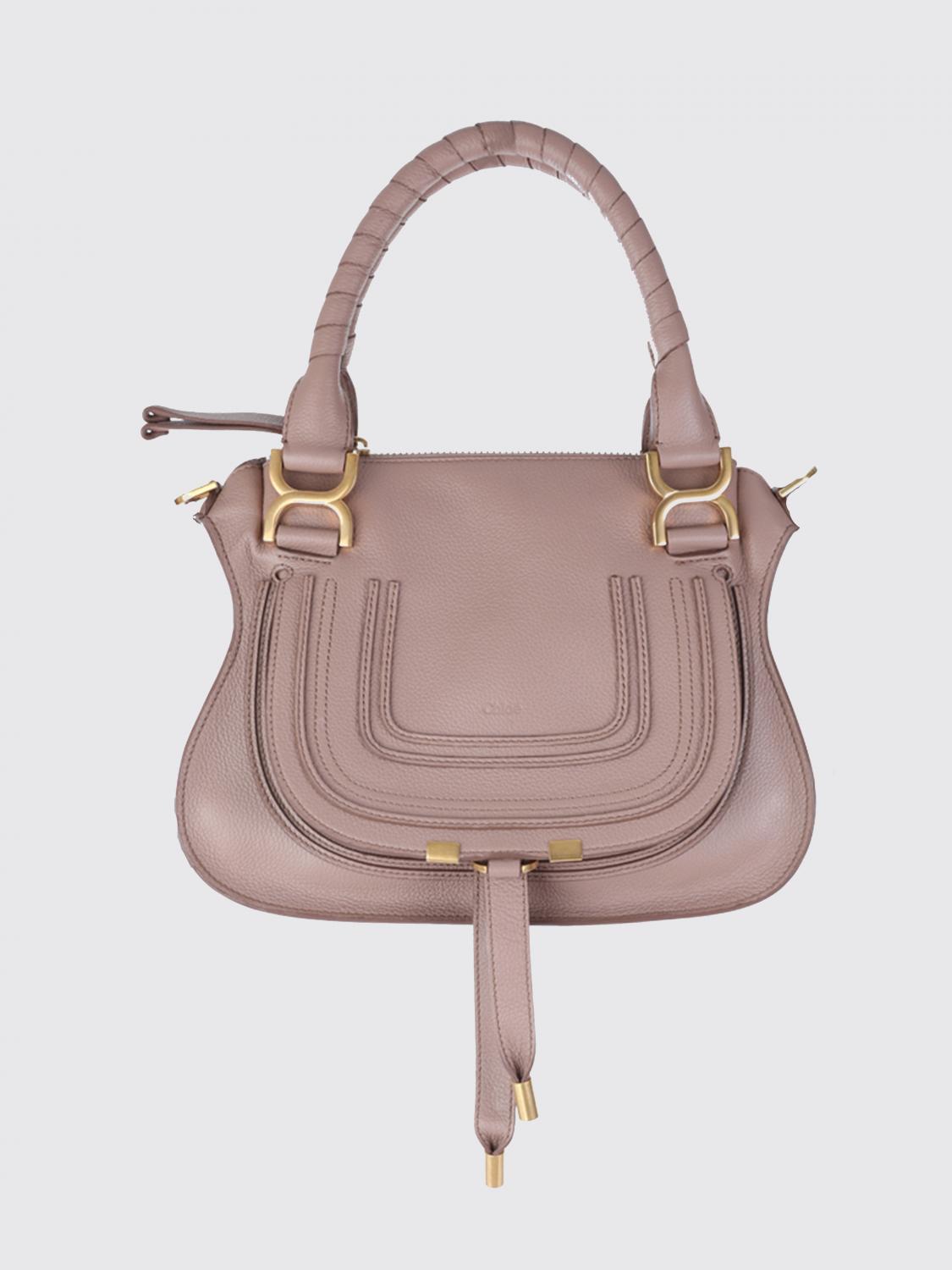 Chloé Rose Small Marcie Top Handle Bag In Pink
