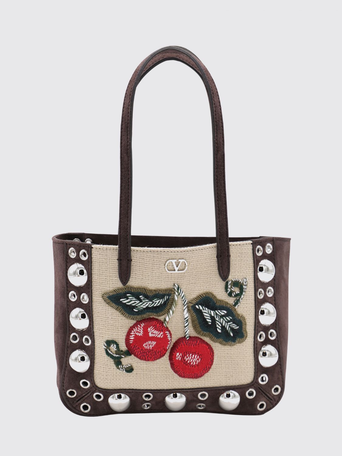 Valentino Garavani Multicolor Leather Nellcote Totes In Red