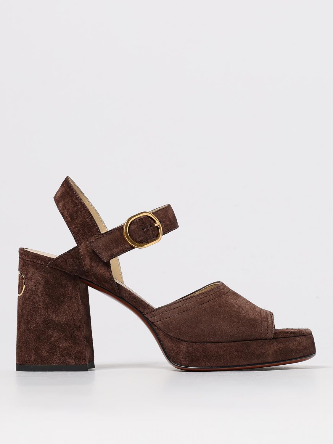 Valentino Suede Block Heel Open Toe Sandals In Black