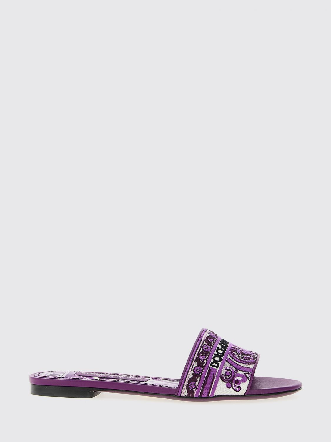 Dolce & Gabbana Flat Sandals  Woman Color Violet In Purple