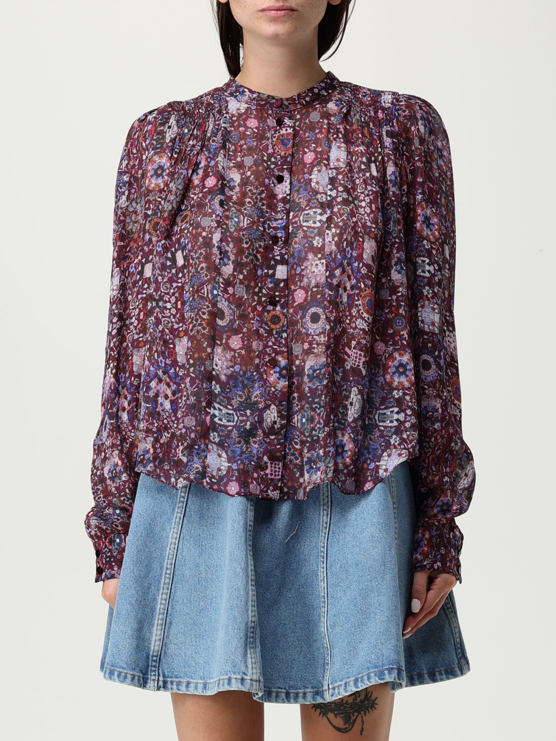 Isabel Marant Étoile Shirt Isabel Marant Etoile Woman Color Plum In Multi