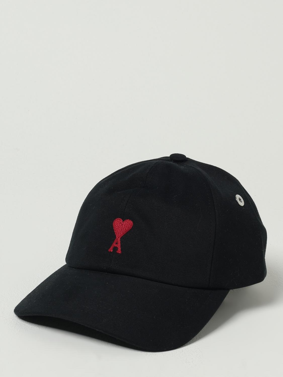 AMI Paris AMI PARIS Hat Men color Black　AMI PARIS ハット メンズ カラー ブラック