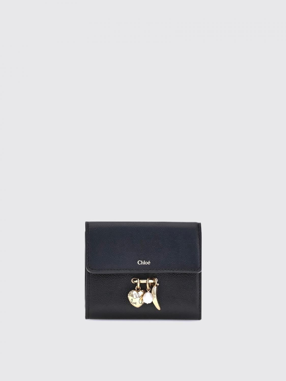 Chloé Women Charms Trifold Wallet In Black