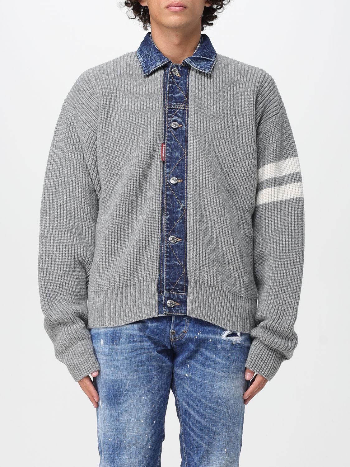 Dsquared2 Cardigan  Men Color Grey In Gray