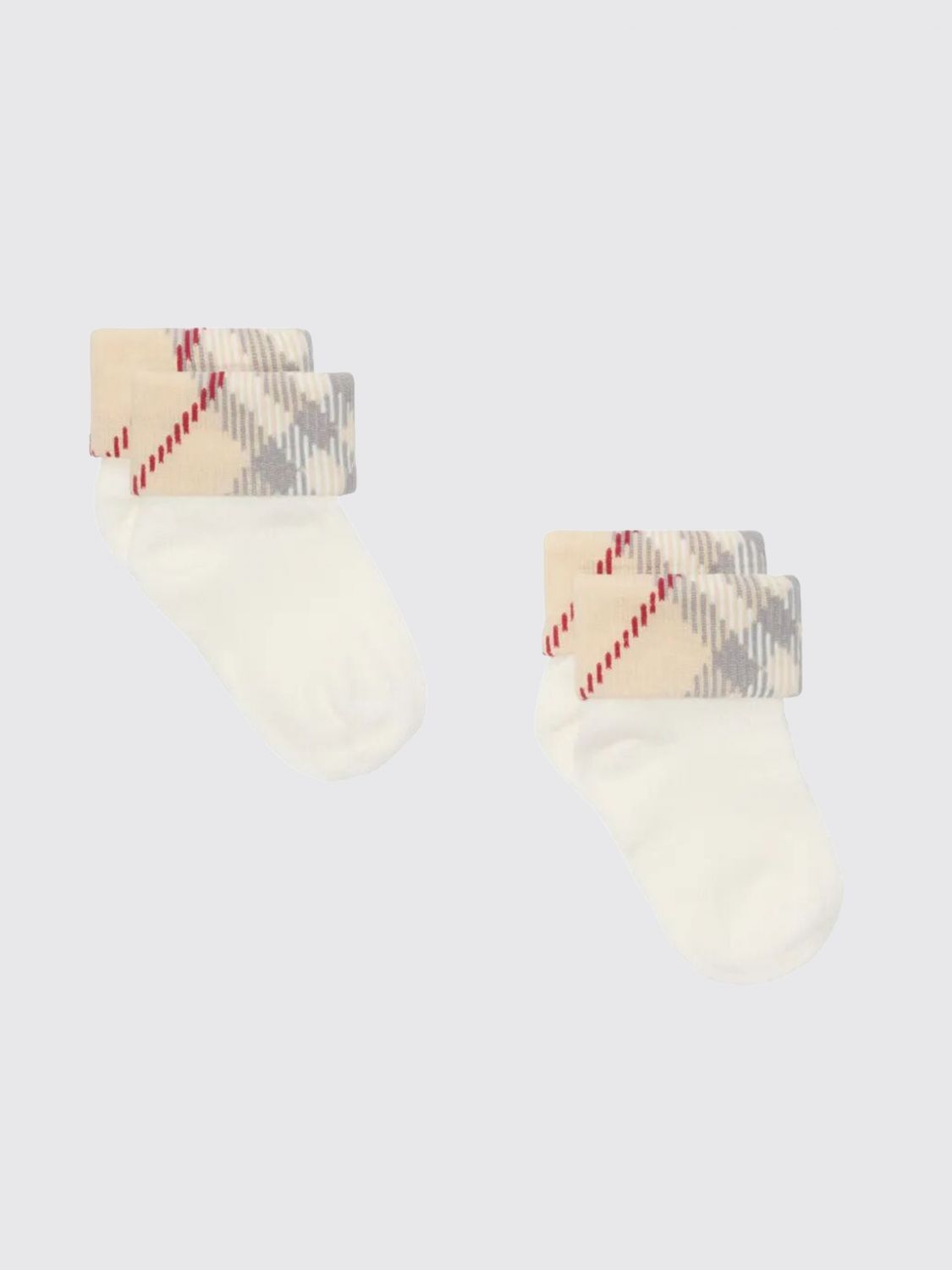 Burberry Socks Baby Kids Color Yellow Cream In Metallic