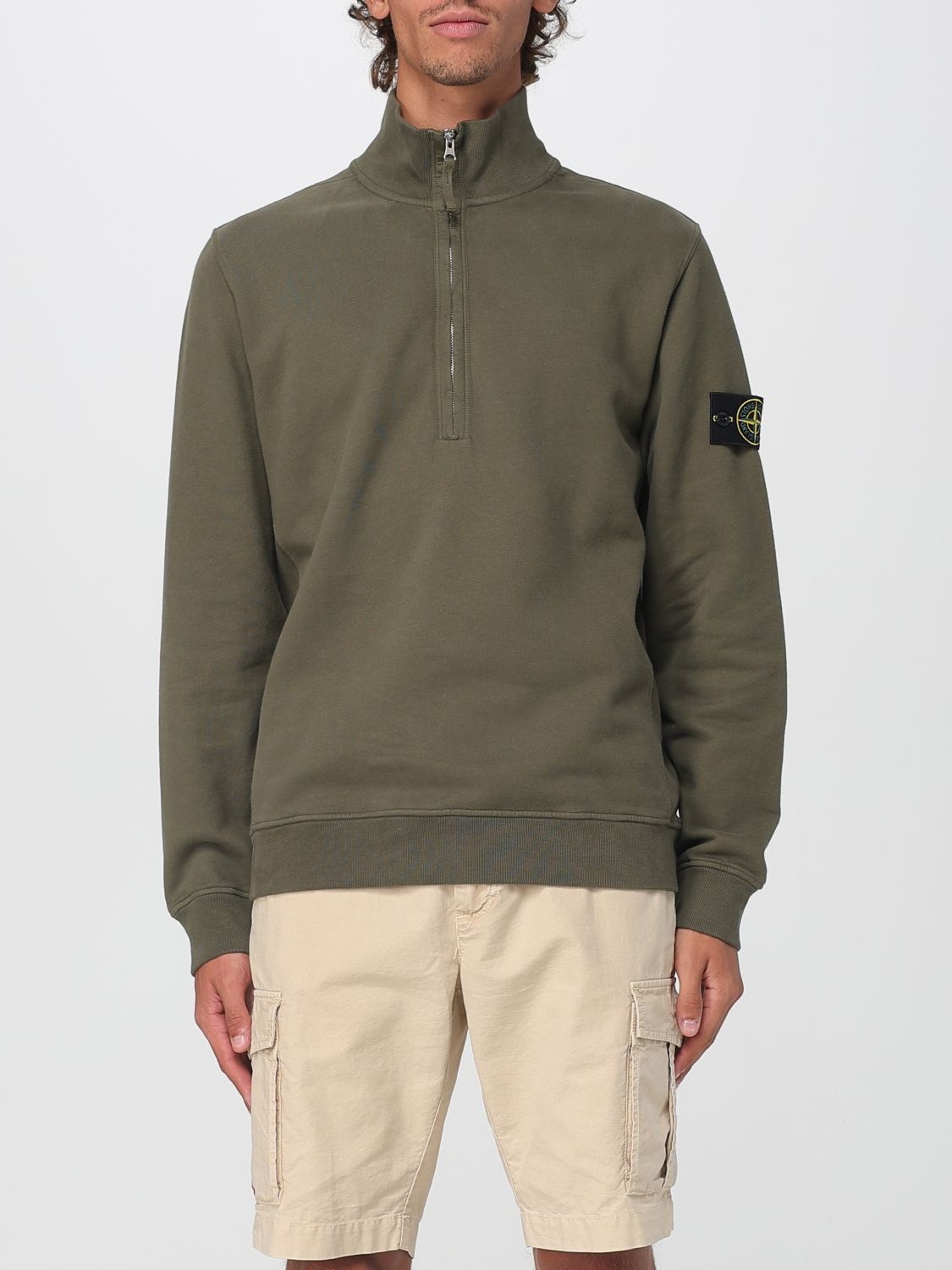 Stone Island Sweatshirt Men Color Military In Green