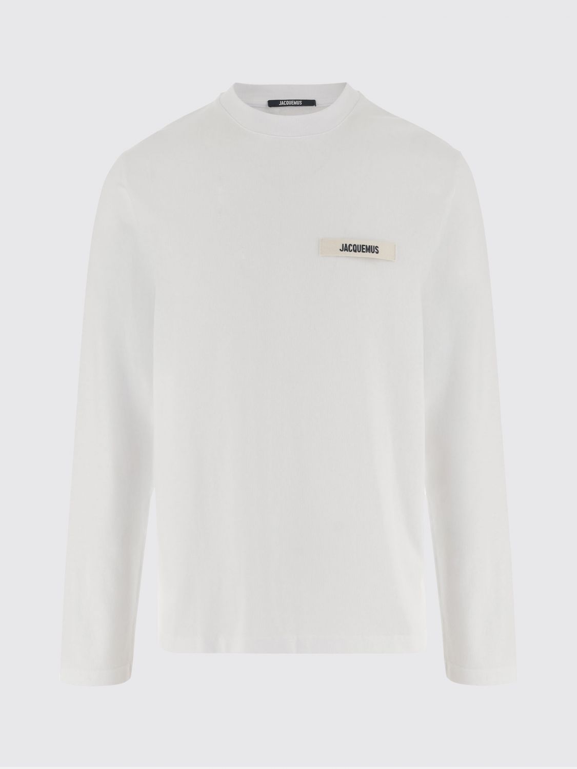 Jacquemus Le Tshirt Gros Grain Cotton Ls T-shirt In White