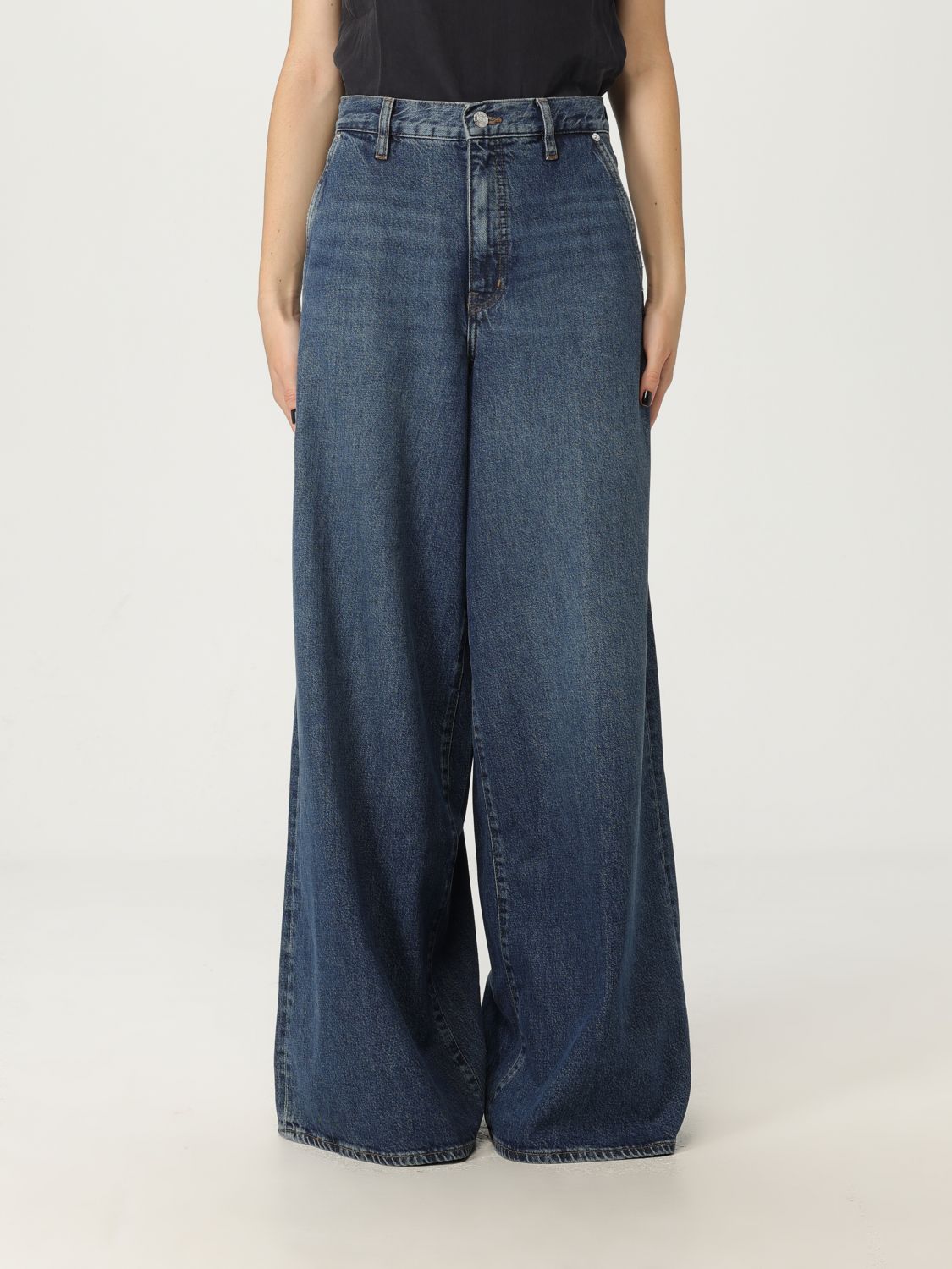 Frame Jeans Woman Color Denim In Blue