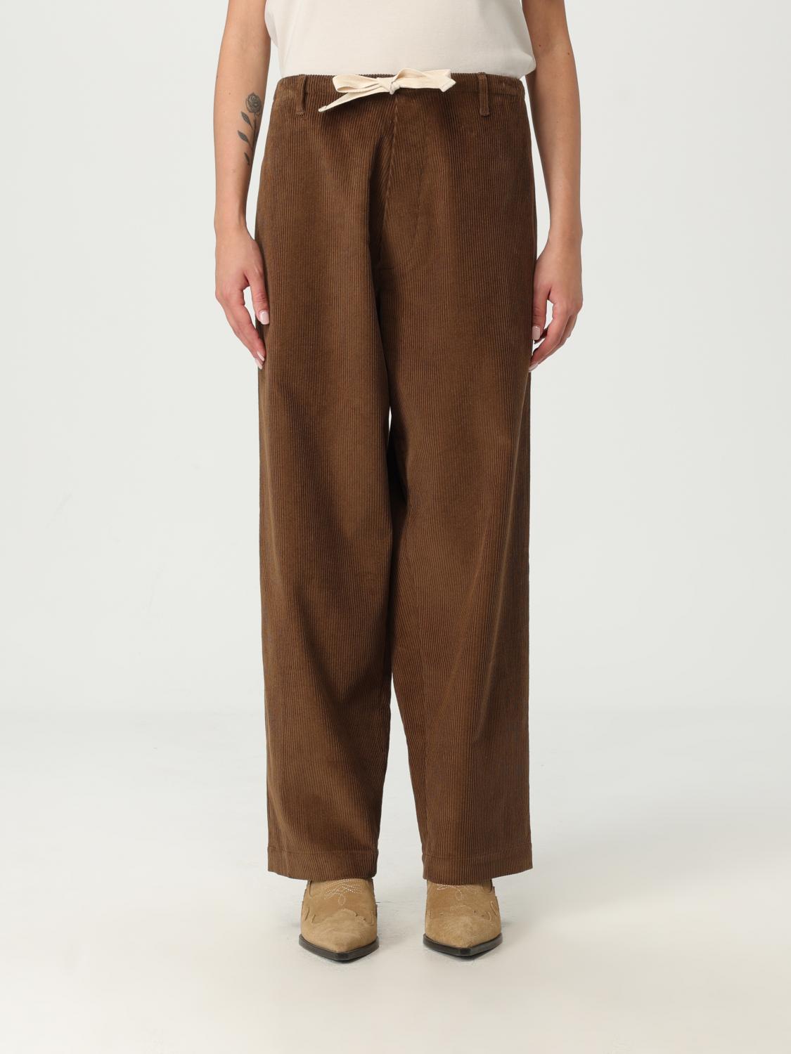 Moschino Brown Wide-leg Corduroy Pants With Drawstring Waist In Brown