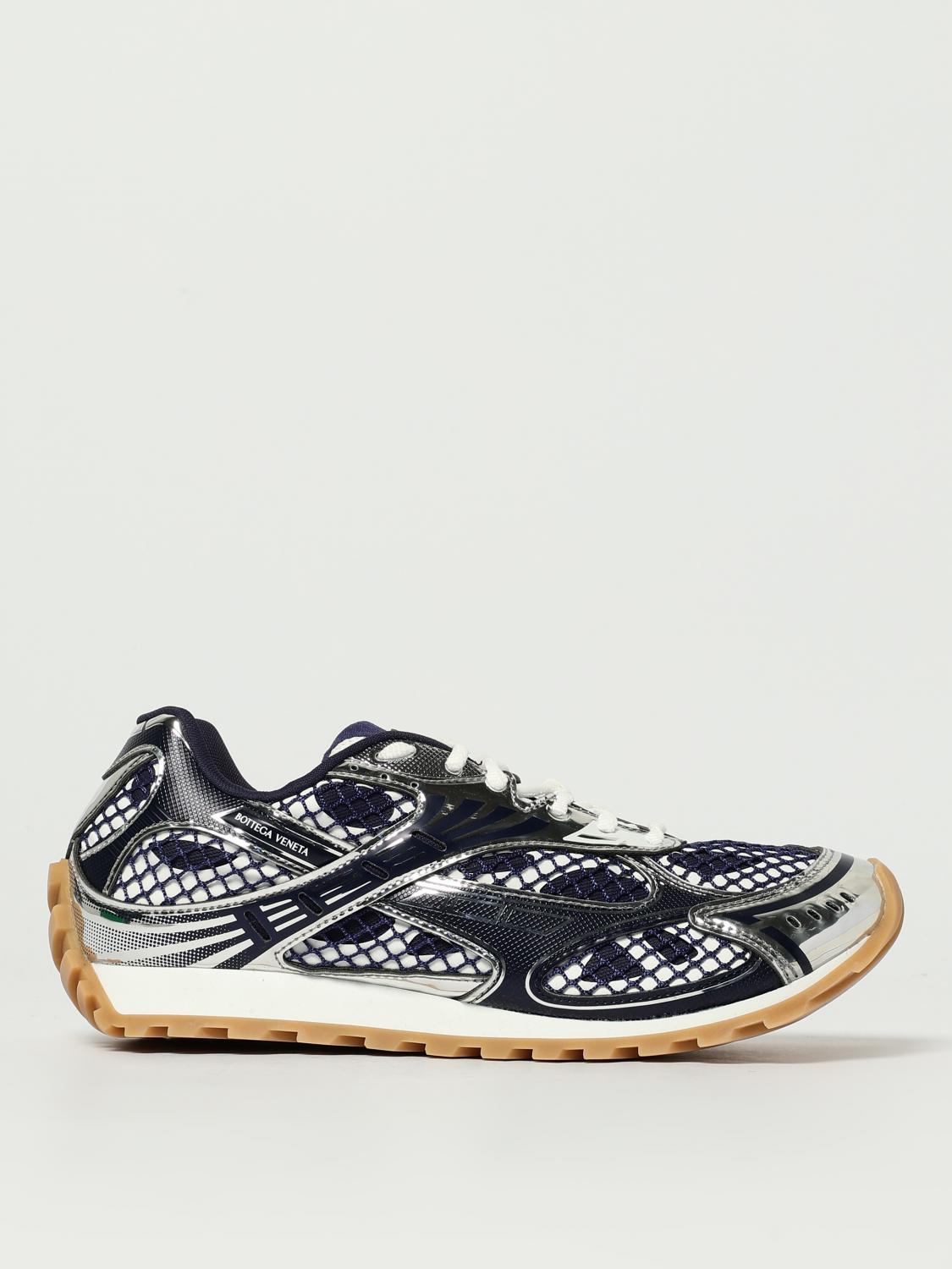 Bottega Veneta Silver Mesh Orbit Sneakers In Silver