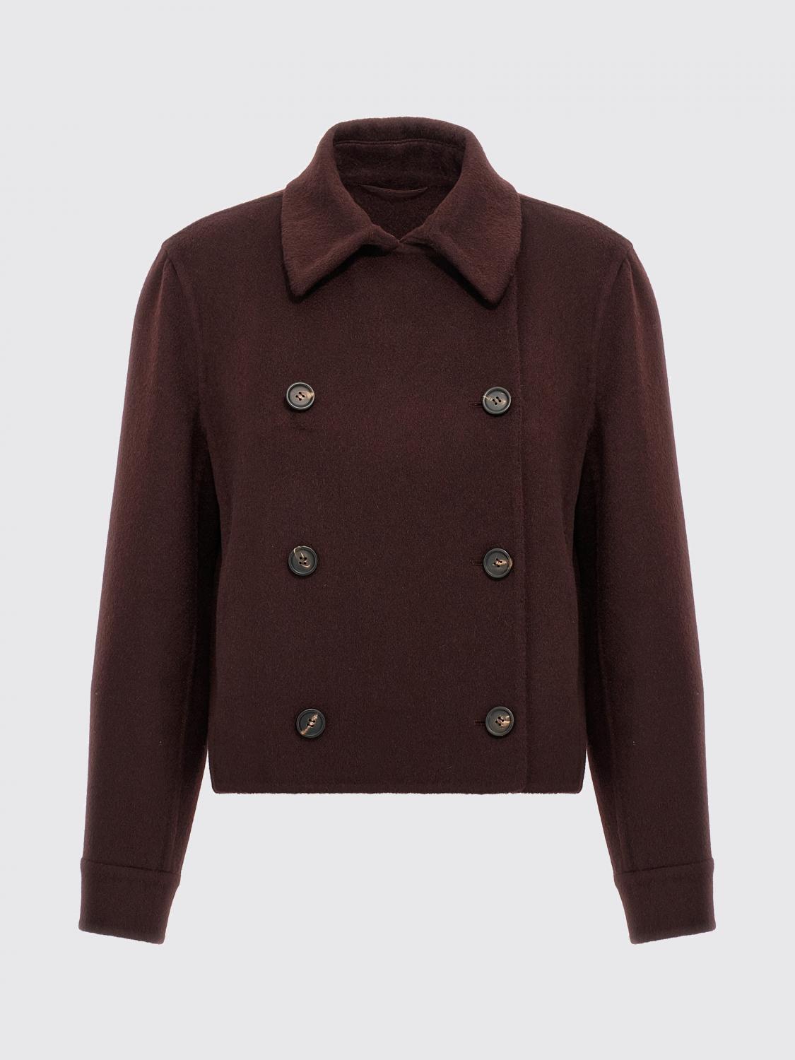 Brunello Cucinelli Cashmere Coat With Buttoned Cuffs And Double-breasted Design In Brown