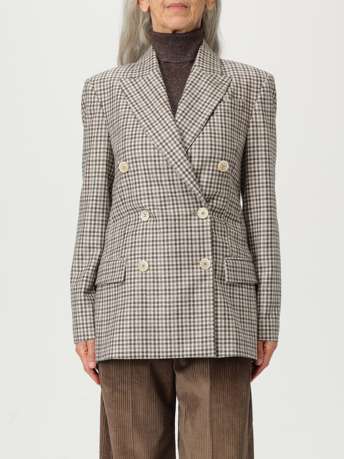 Brunello Cucinelli Blazer Woman Color Beige In Sand