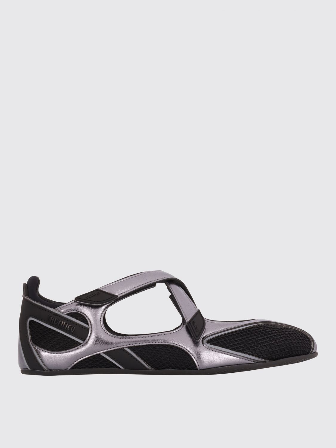 Attico Modern Flat Shoes With Cross-strap Detail In Black