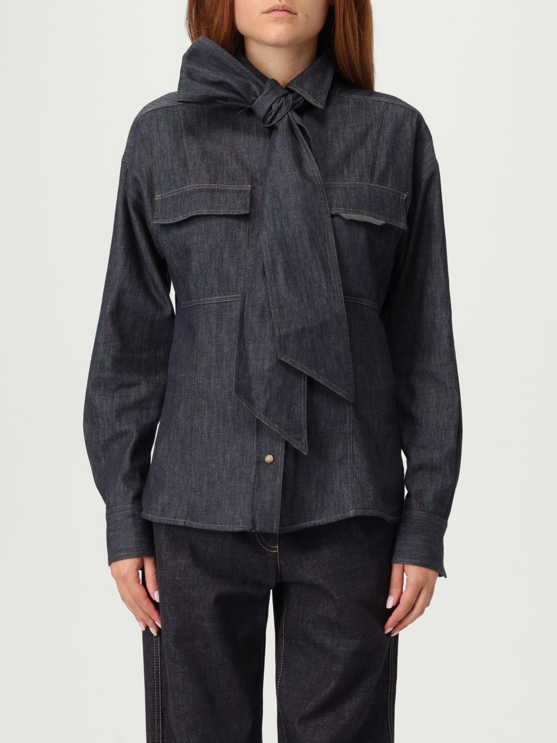 Brunello Cucinelli Top  Woman Color Blue