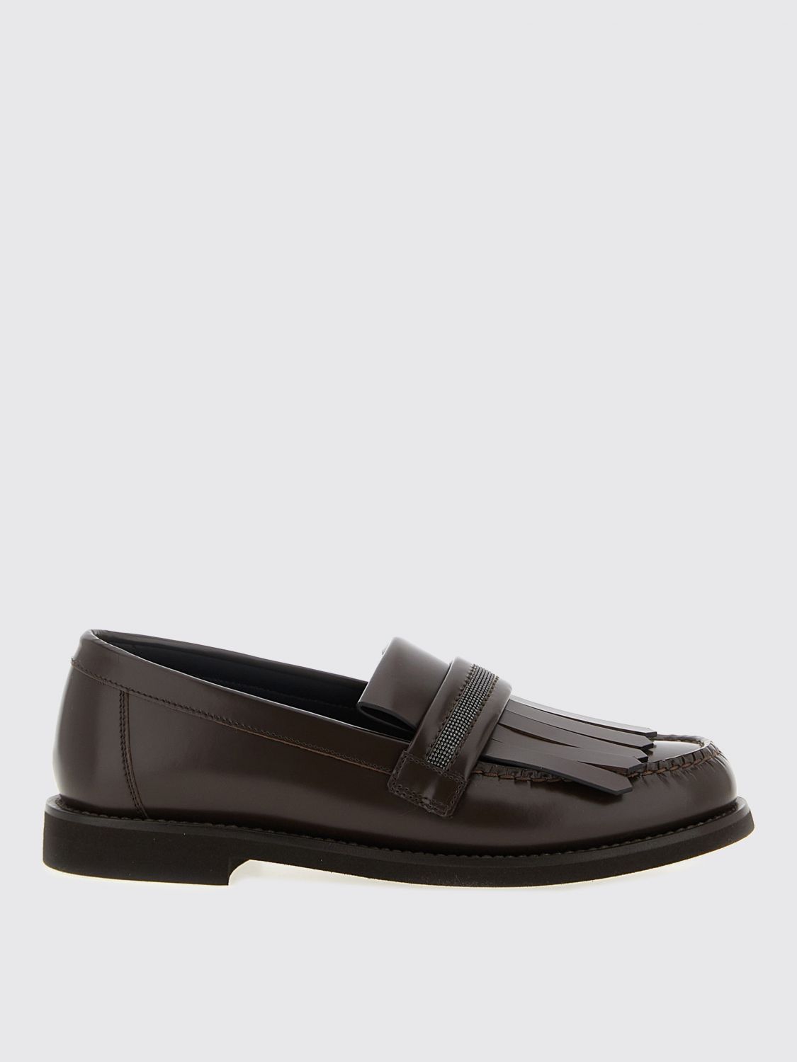 Brunello Cucinelli Loafers  Woman Color Brown In Brown