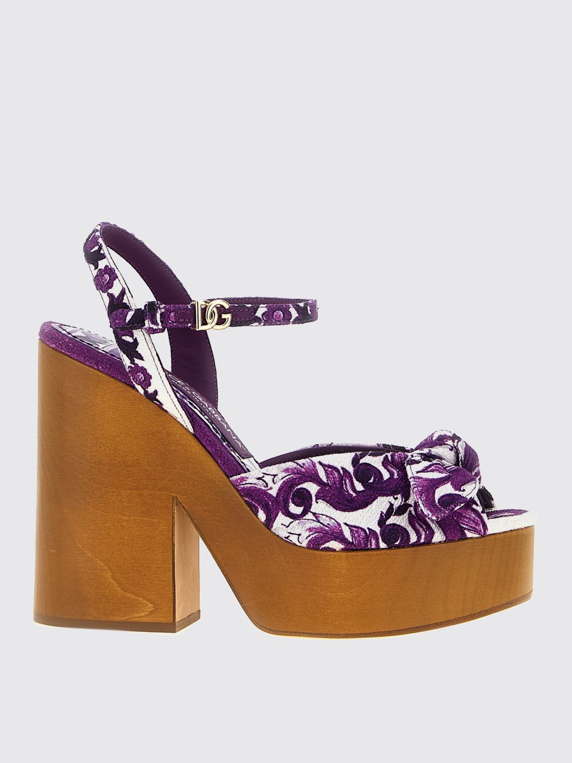 Dolce & Gabbana Maiolica Sandals In Multi