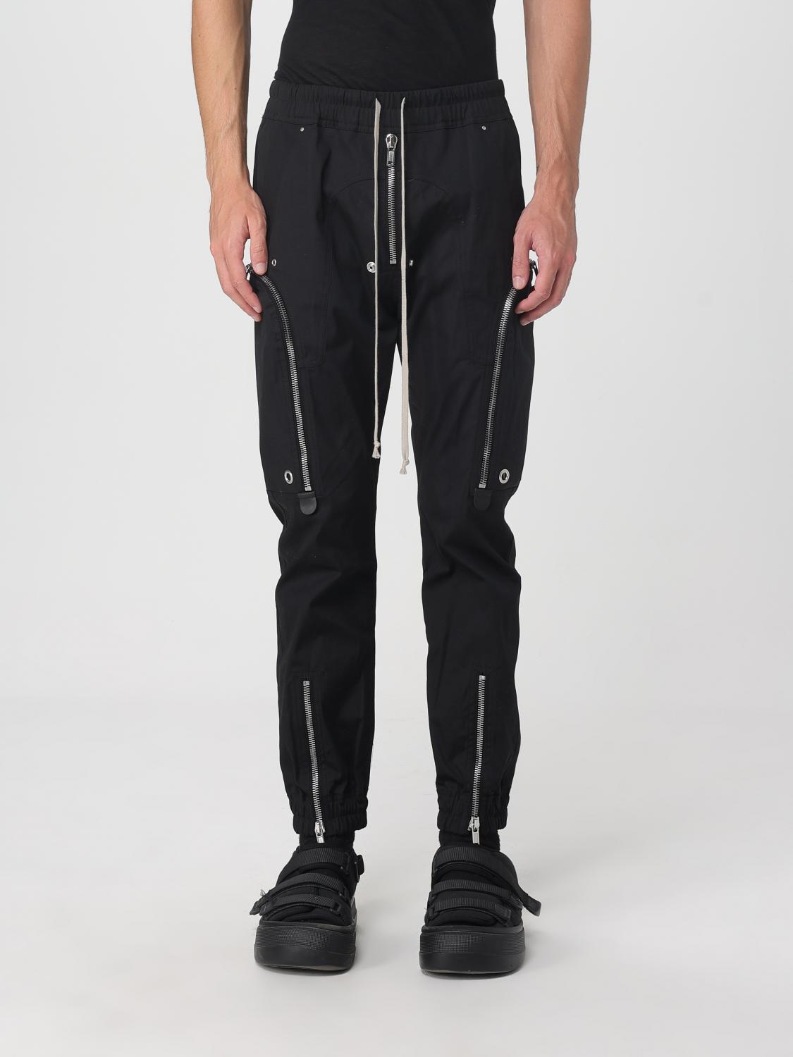 Rick Owens Bauhaus-inspired Cargo Pants With Elastic Waistband In Black