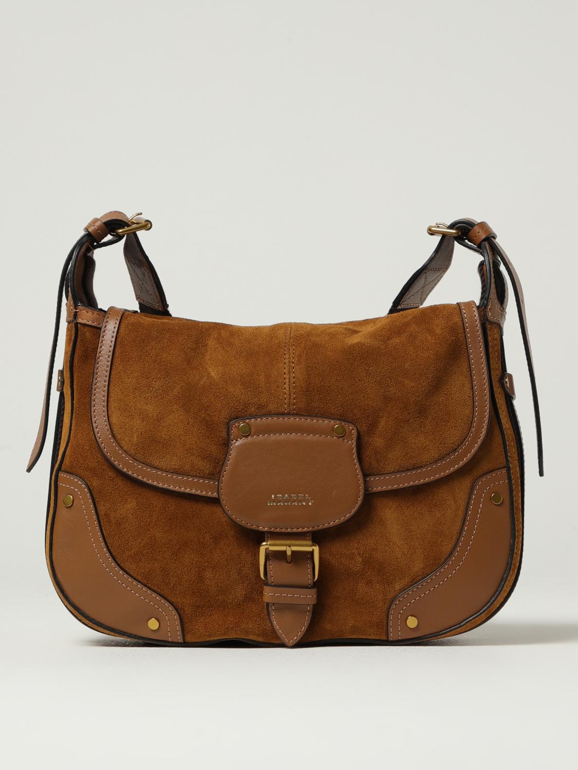 Isabel Marant Small Sierra Shoulder Bag In Suede In Brown
