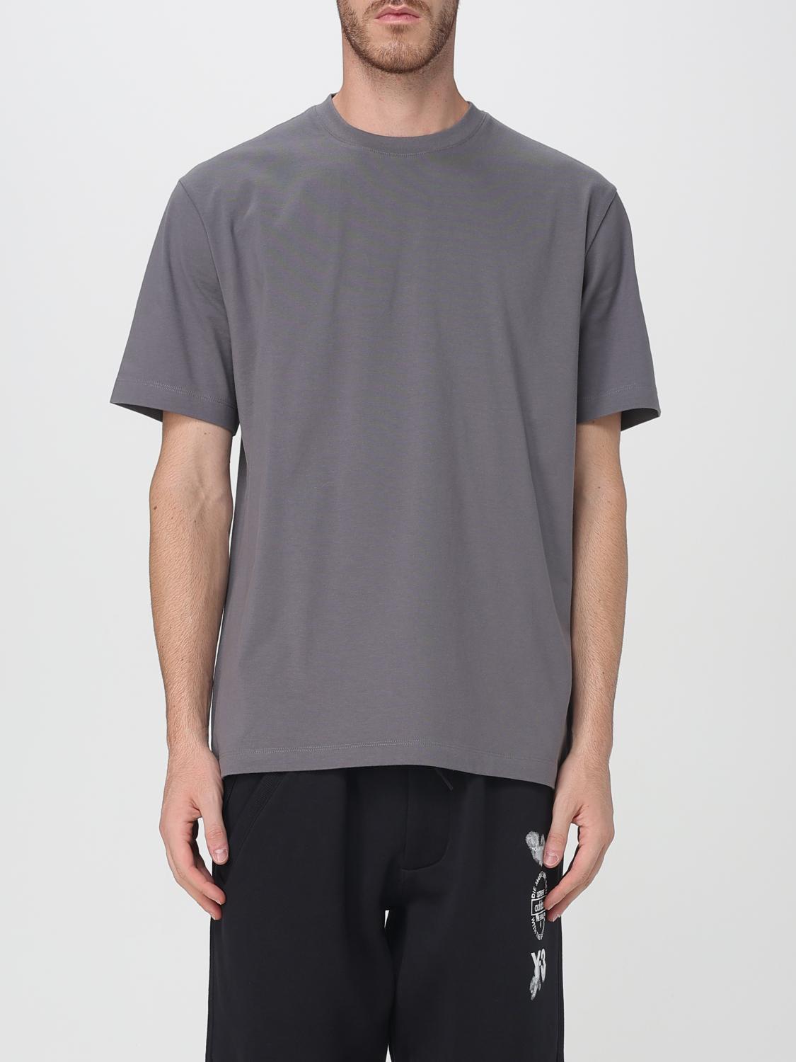 Y-3 T-shirt With Maxi Print In Gray