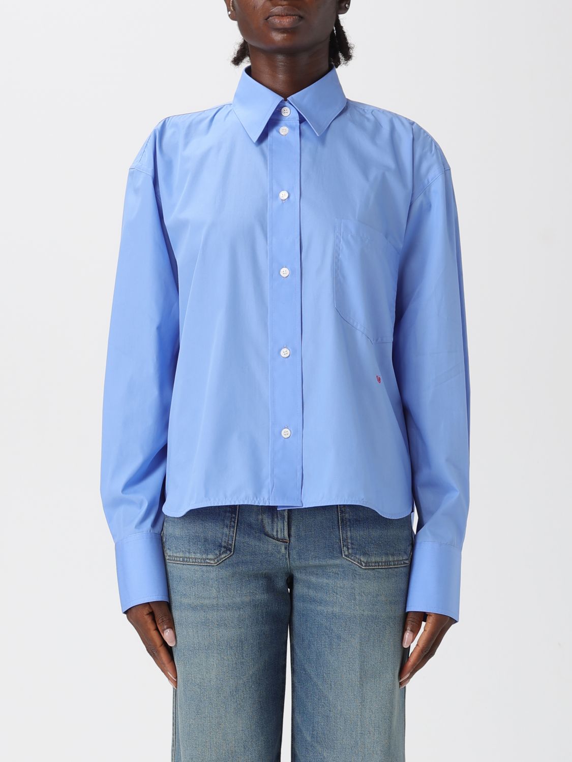 Victoria Beckham Top Victoria Woman Color Blue In Blue