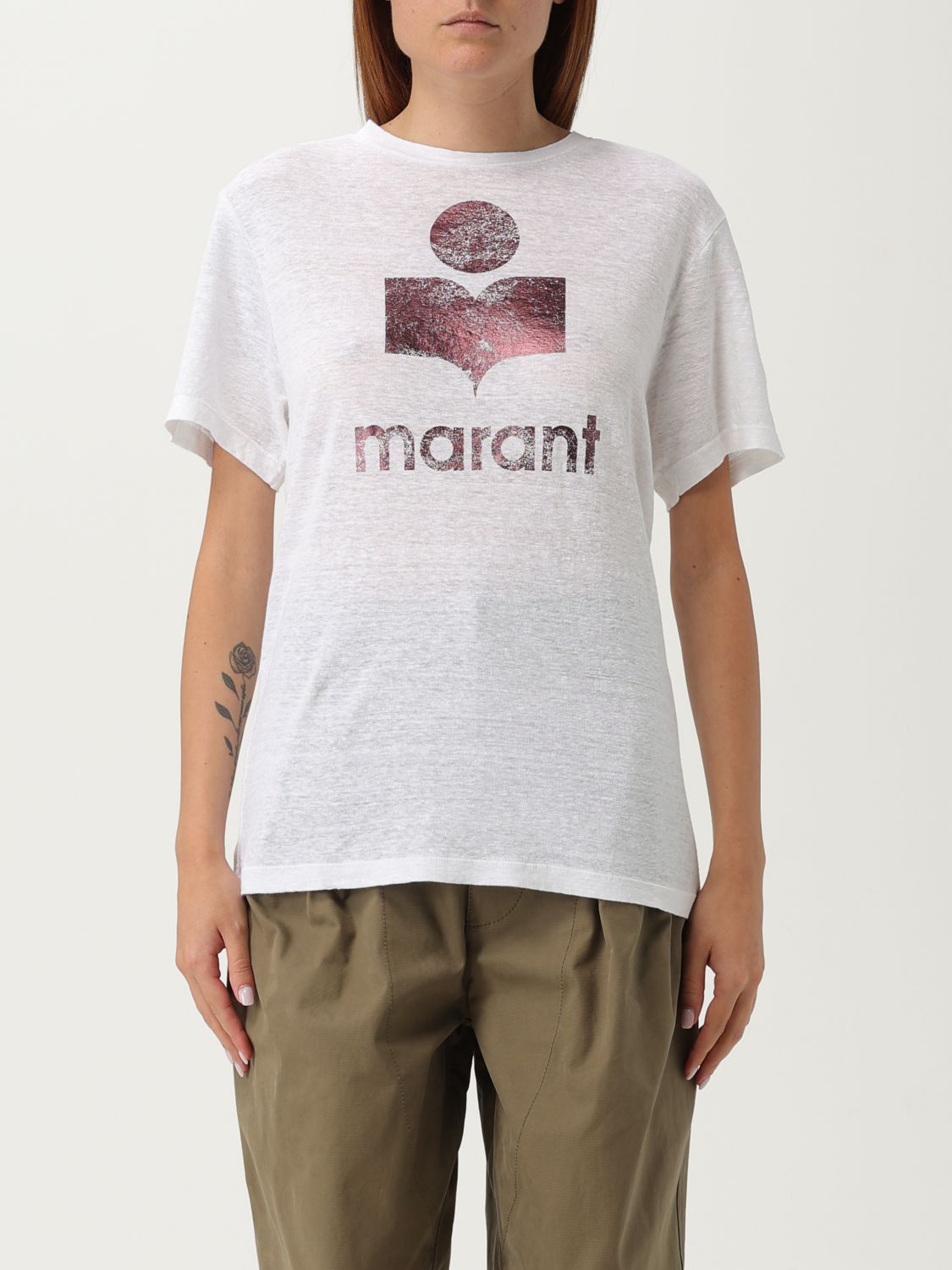 Isabel Marant Étoile T-shirt Isabel Marant Etoile Woman Color White In Gray
