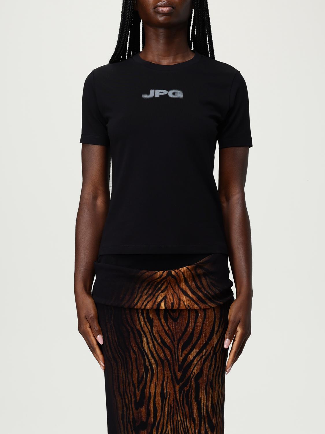 Jean Paul Gaultier Women Stretch Cotton T-shirt In Black