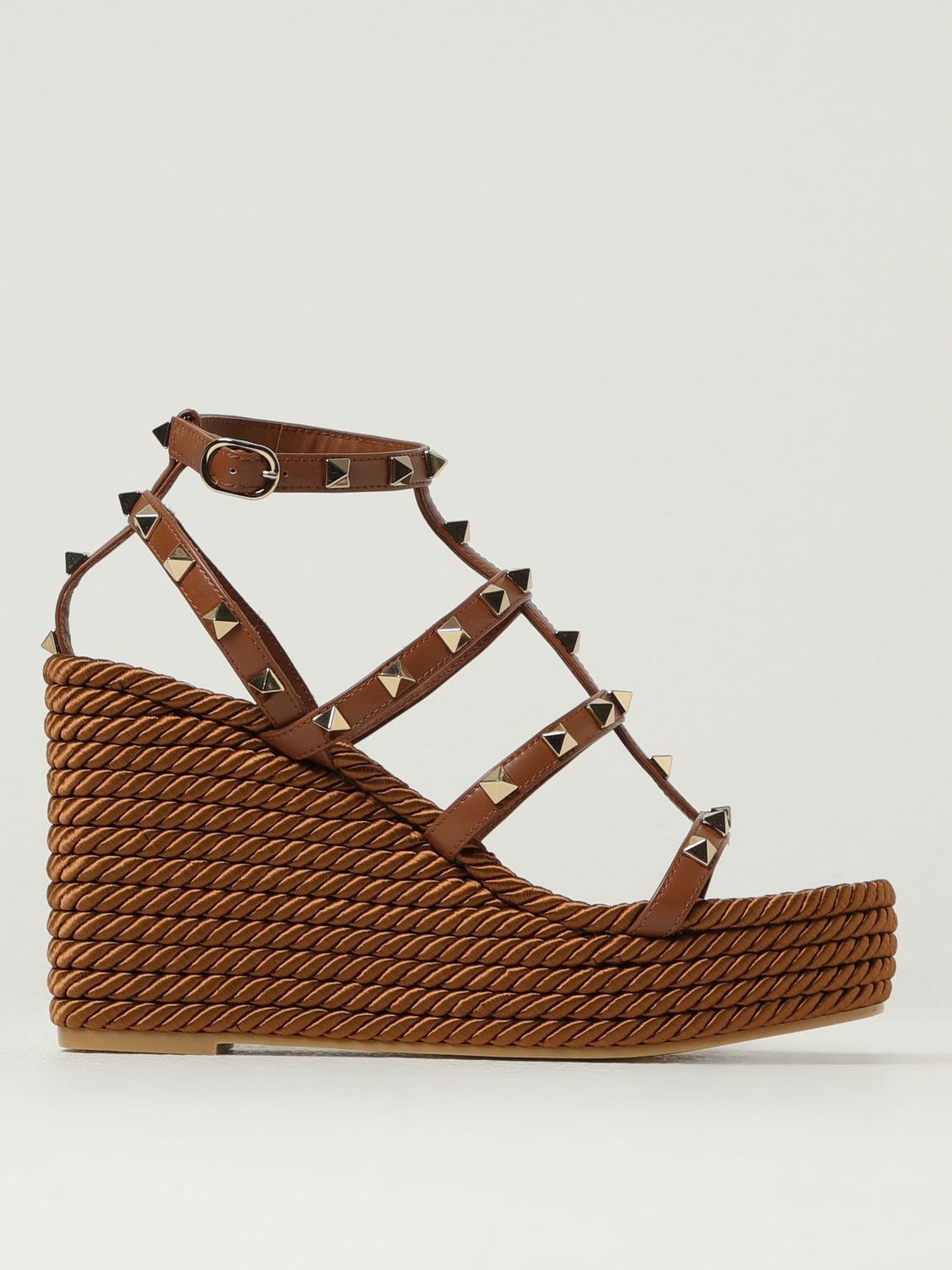 Valentino Heeled Sandals Garavani Woman Color Brown In Brown