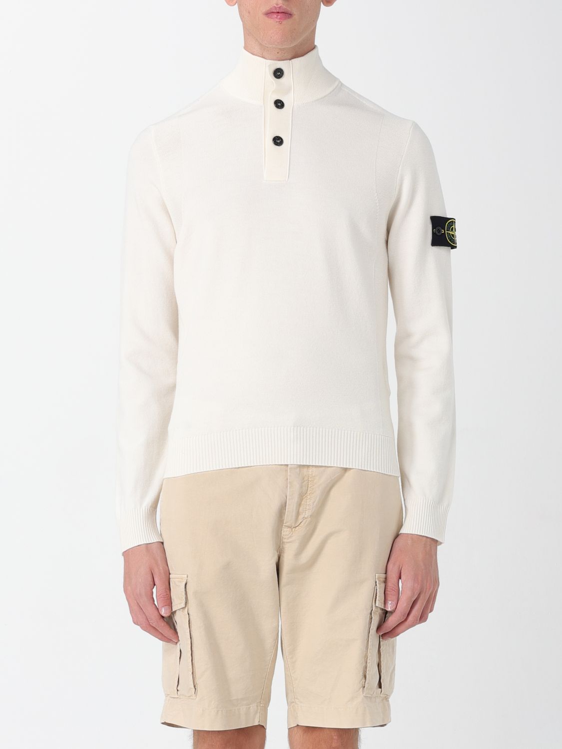 Stone Island Sweatshirt Jacket In Neutral