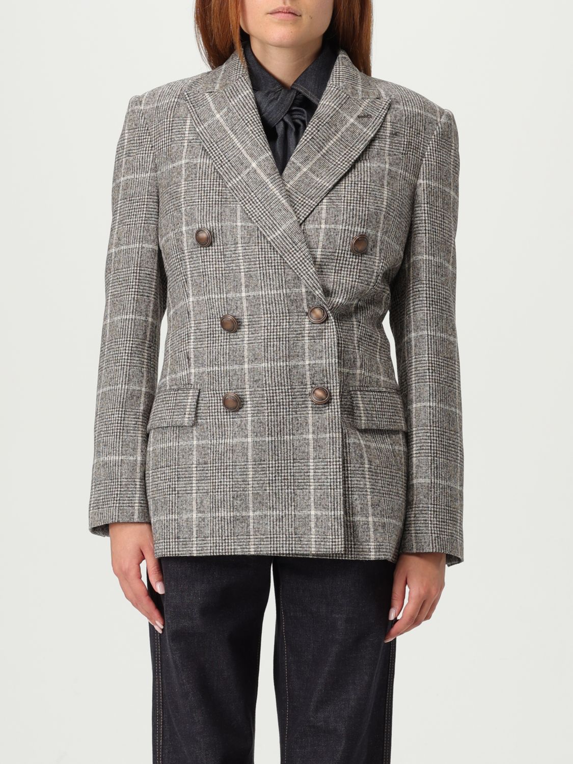 Brunello Cucinelli Blazer  Woman Color Brown