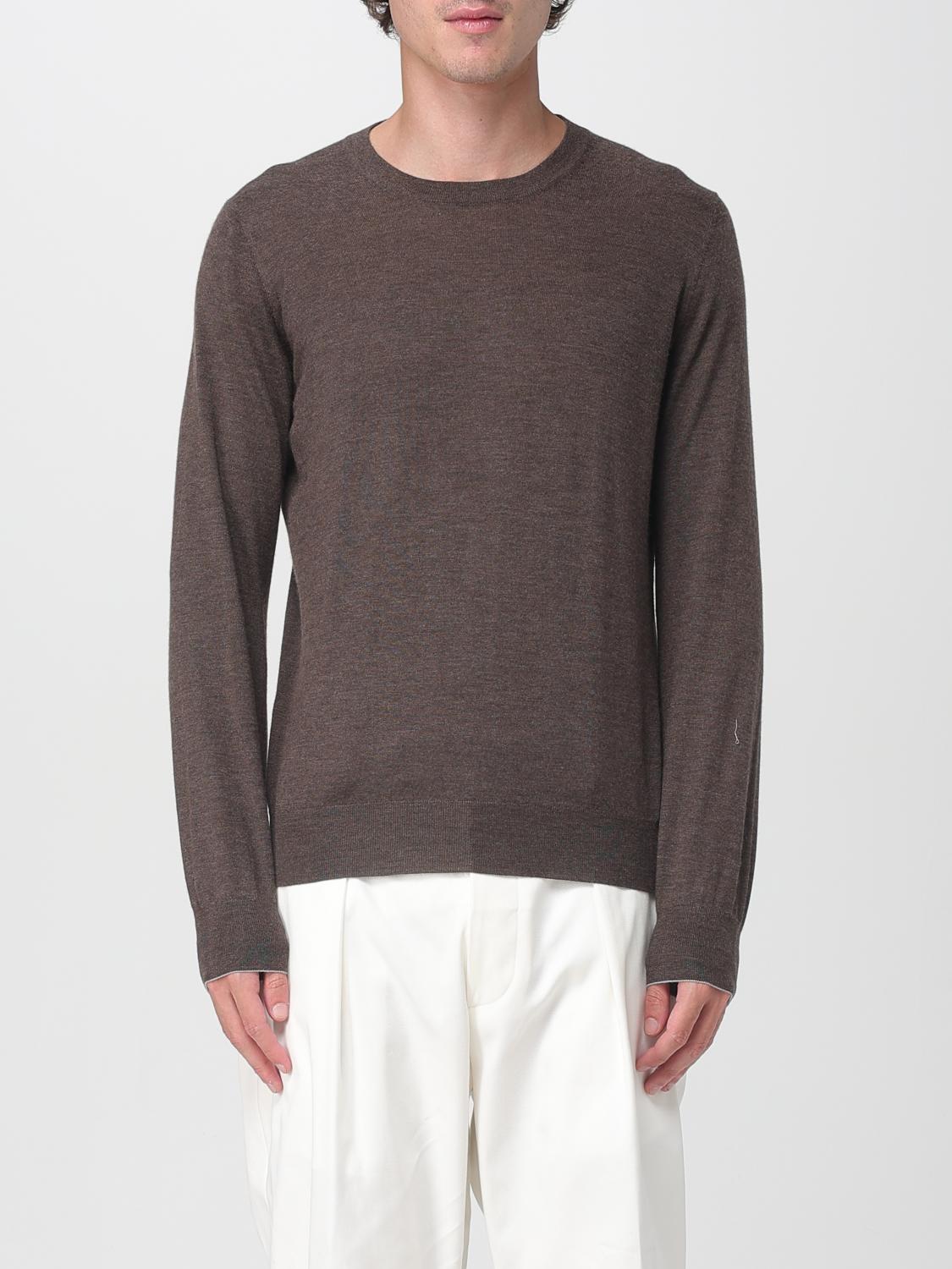 Brunello Cucinelli Long Sleeve Sweater In Brown