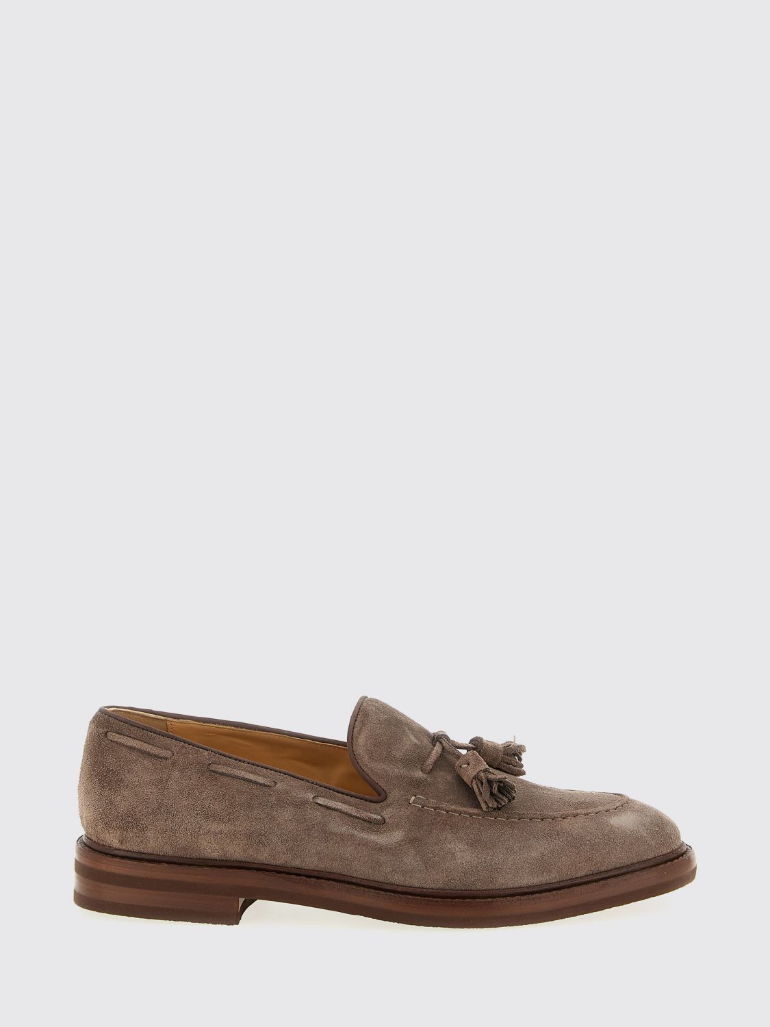 Brunello Cucinelli Men Tassel Loafers In Brown