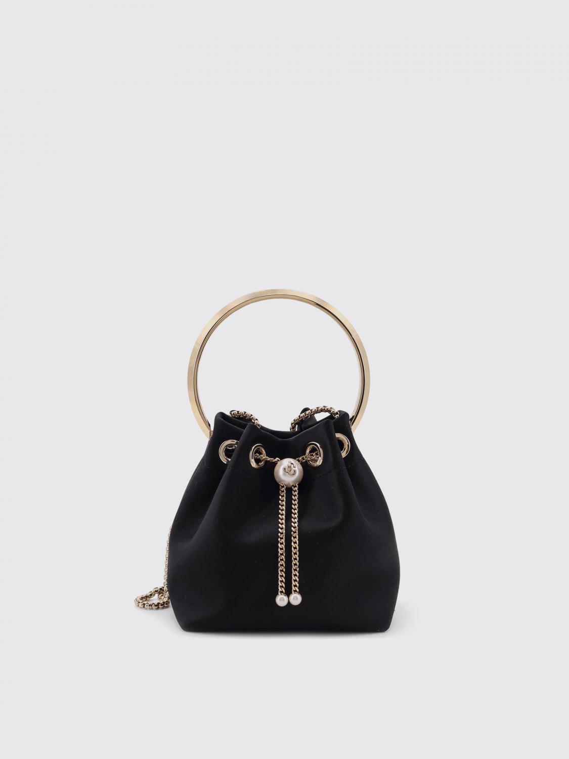 Jimmy Choo Bon Bon Bucket Bag In Black