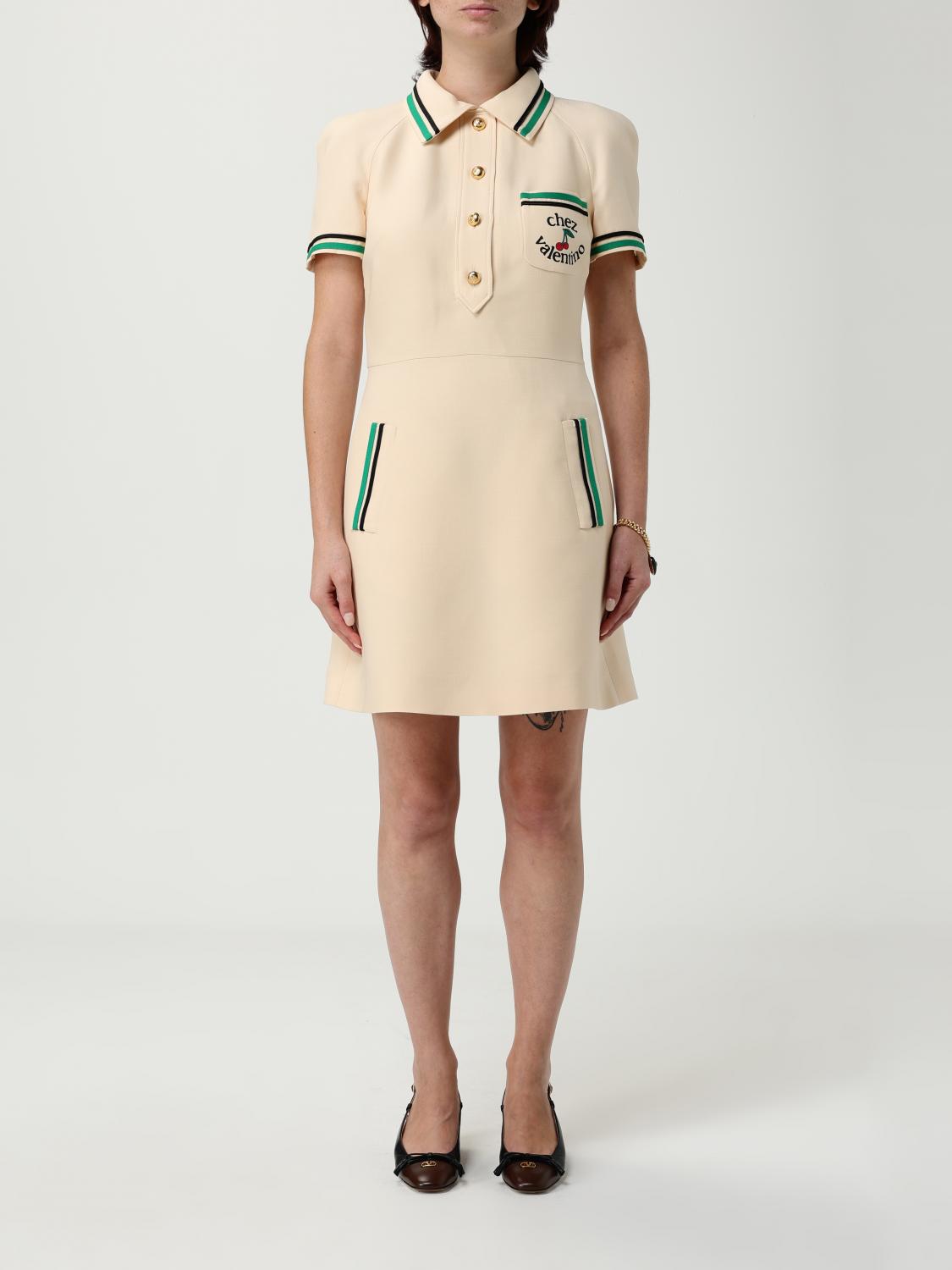 Valentino Crepe Couture Minidress In Neutral