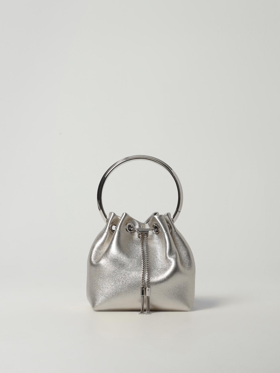 Jimmy Choo Bon Bon Handbag In Silver