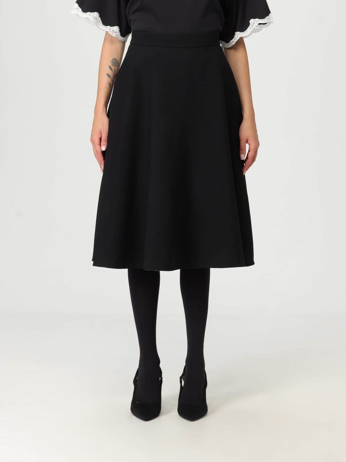 Dolce & Gabbana Virgin Wool Midi Skirt In Black