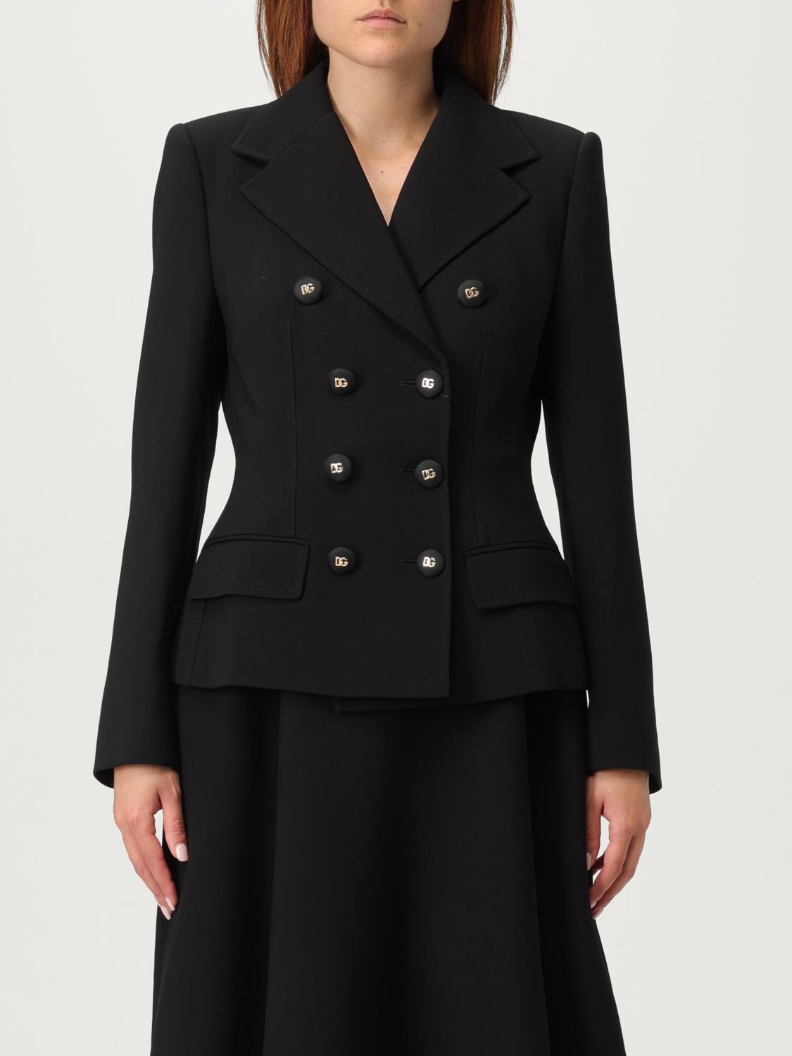 Dolce & Gabbana Double-breasted Tailored Blazer In Black