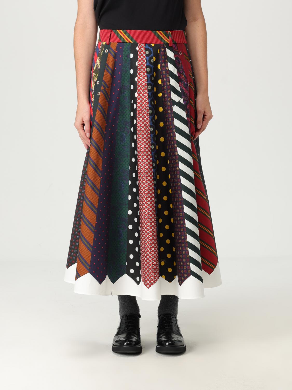 Moschino Faltenrock Mit Krawatten-print In Multi