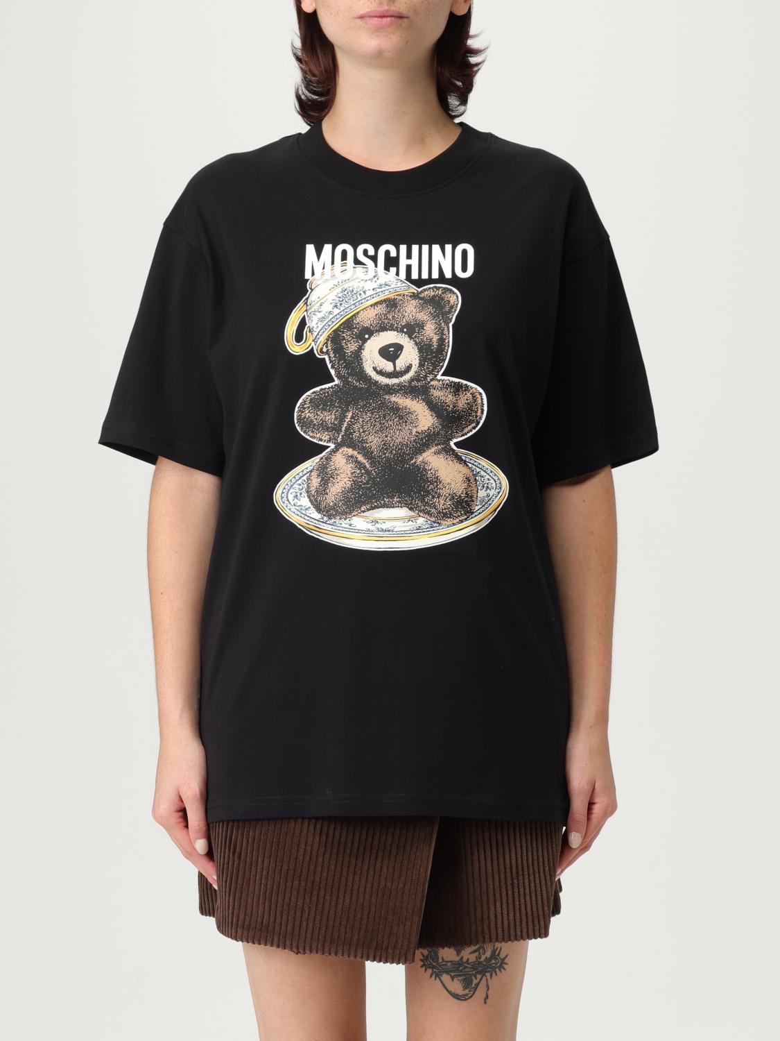 Moschino Teddy Bear-print T-shirt Mini Dress In Black