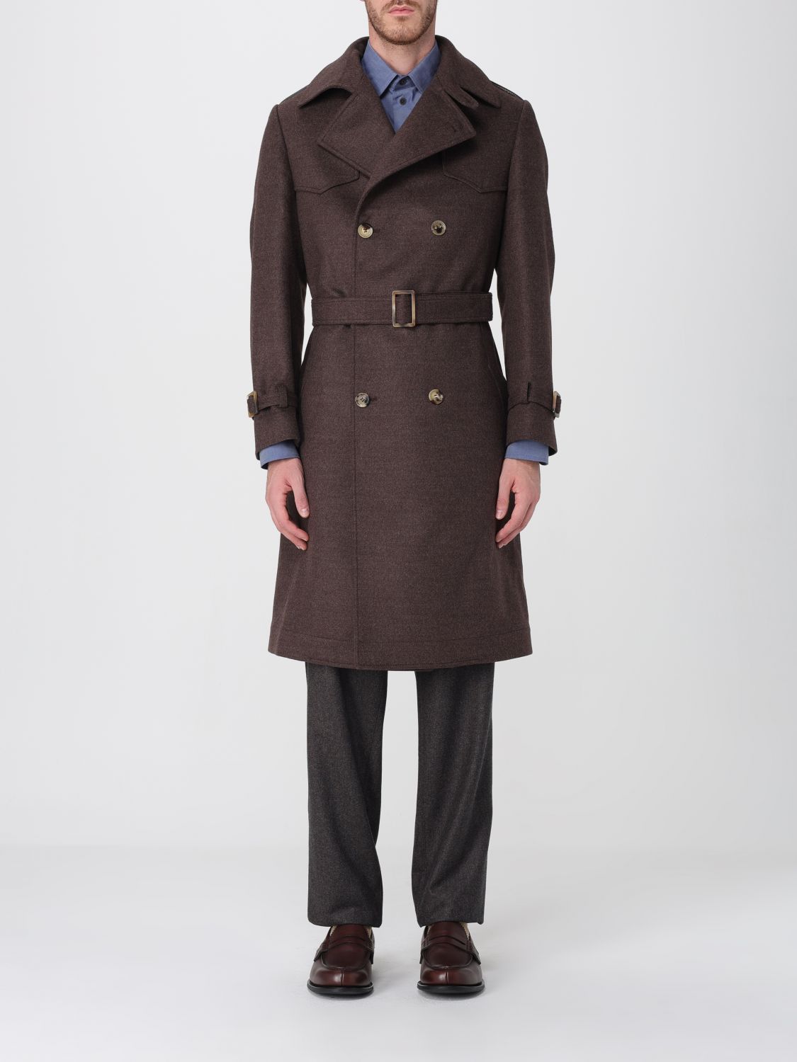 Brunello Cucinelli Long Sleeve Windbreaker In Brown