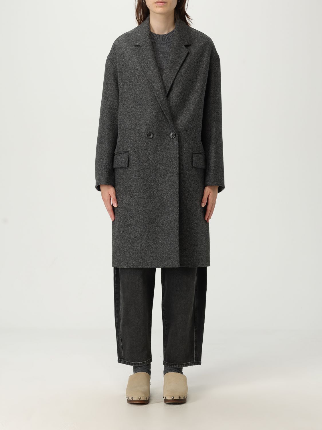 Isabel Marant Efegozi Coat In Gray
