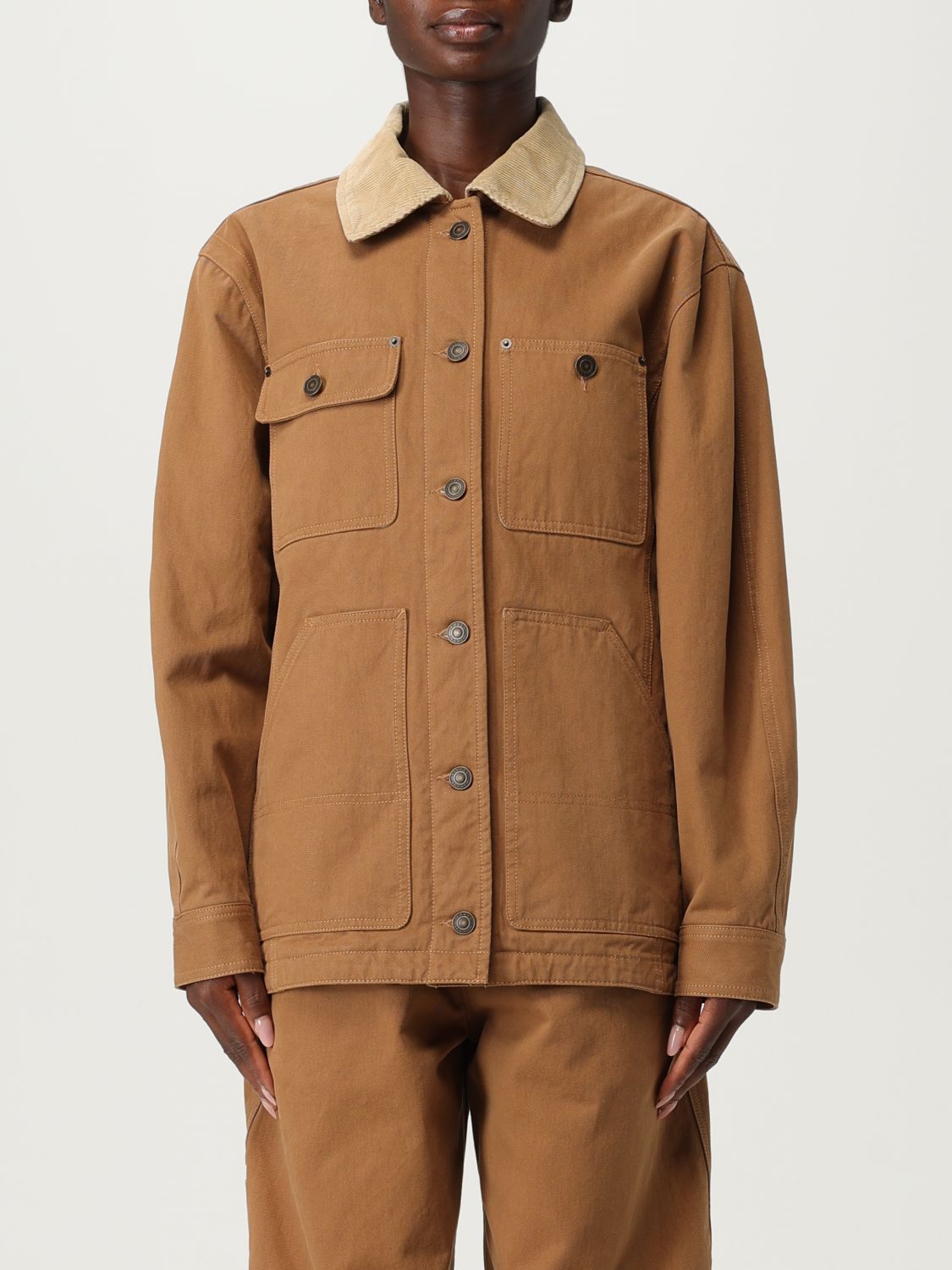 Isabel Marant Cotton Workwear Jacket Ninon In Brown