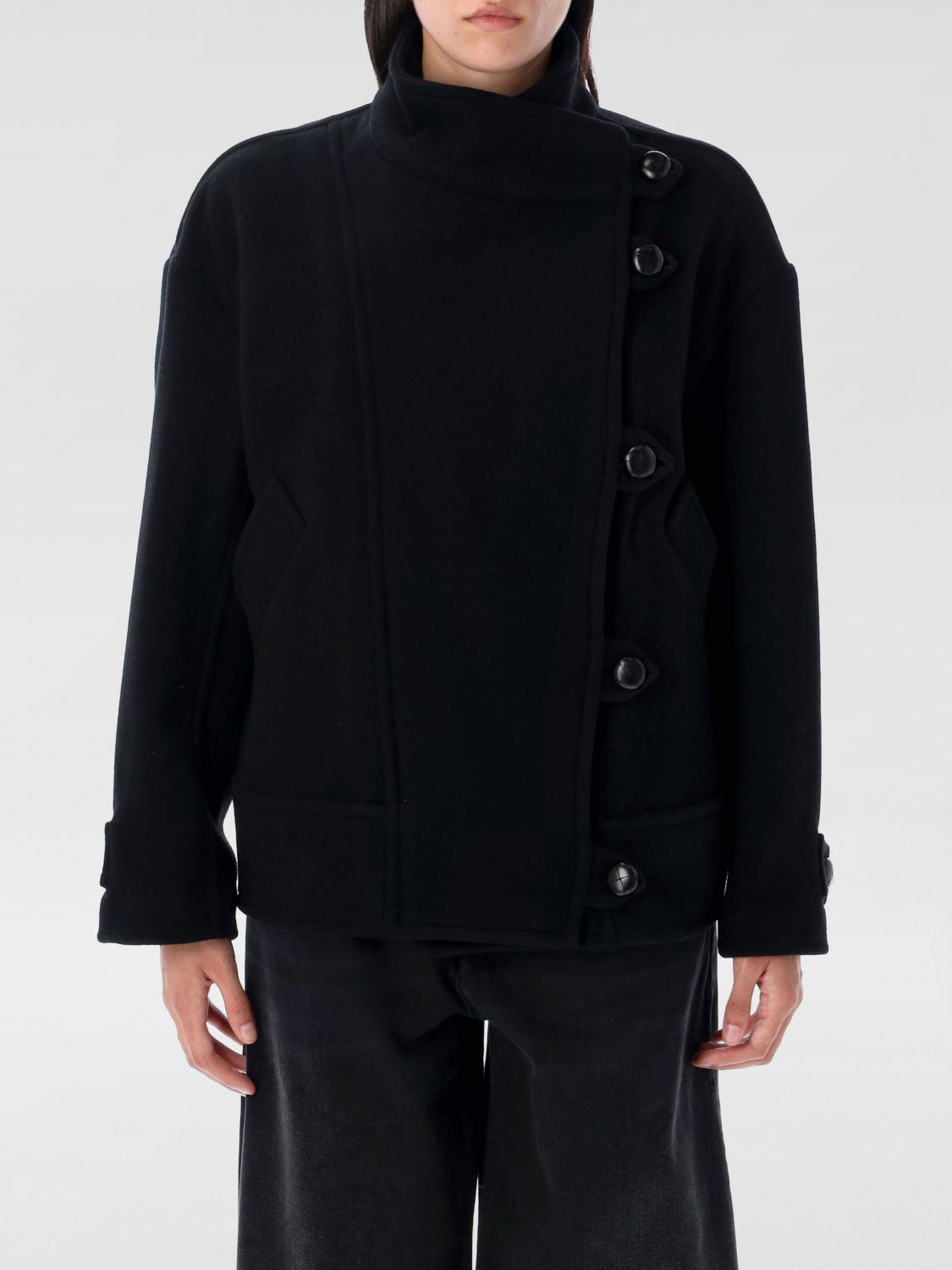 Isabel Marant Long Sleeve Coat In Black