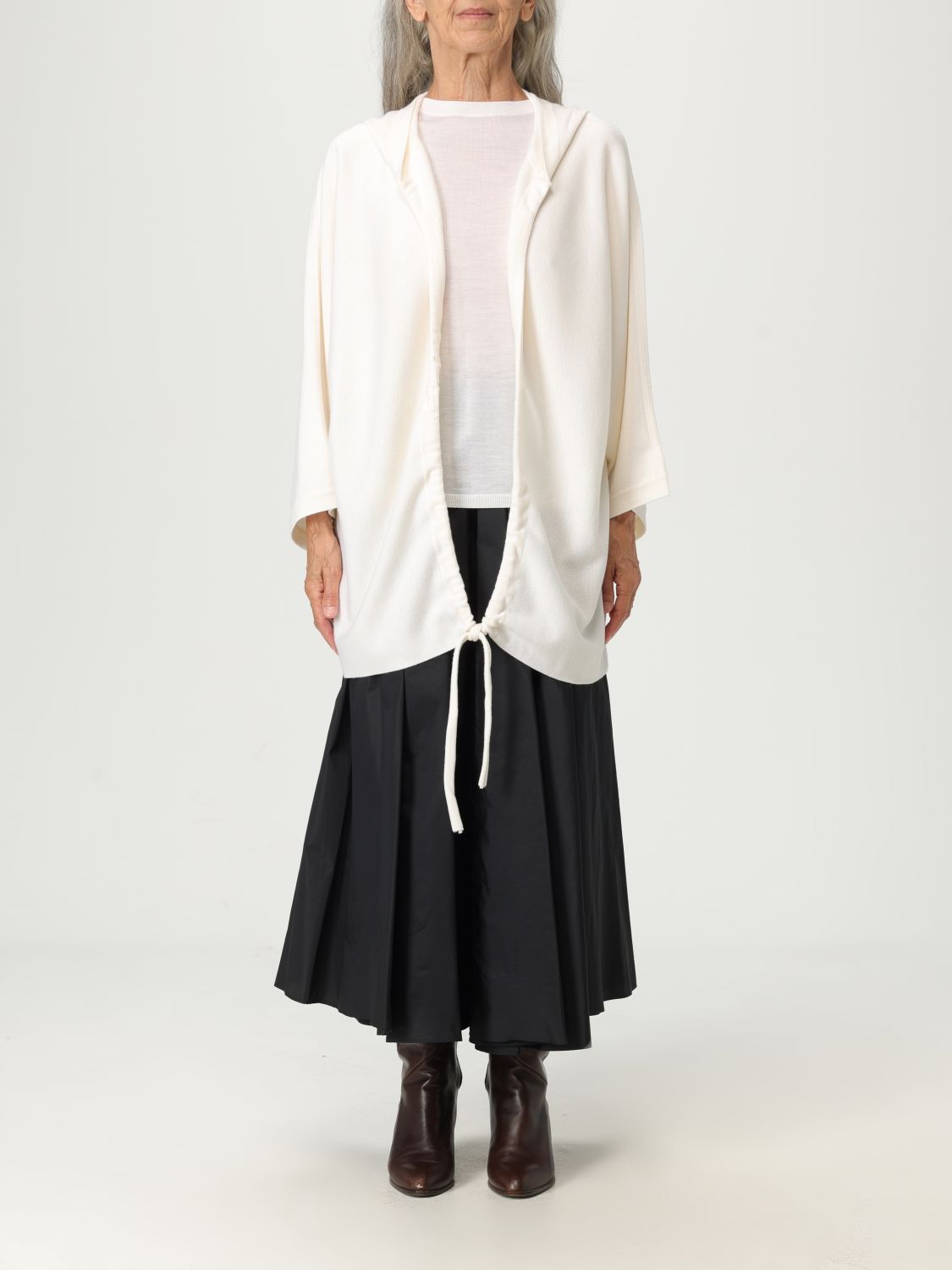 Max Mara Cardigan Woman Color White In White