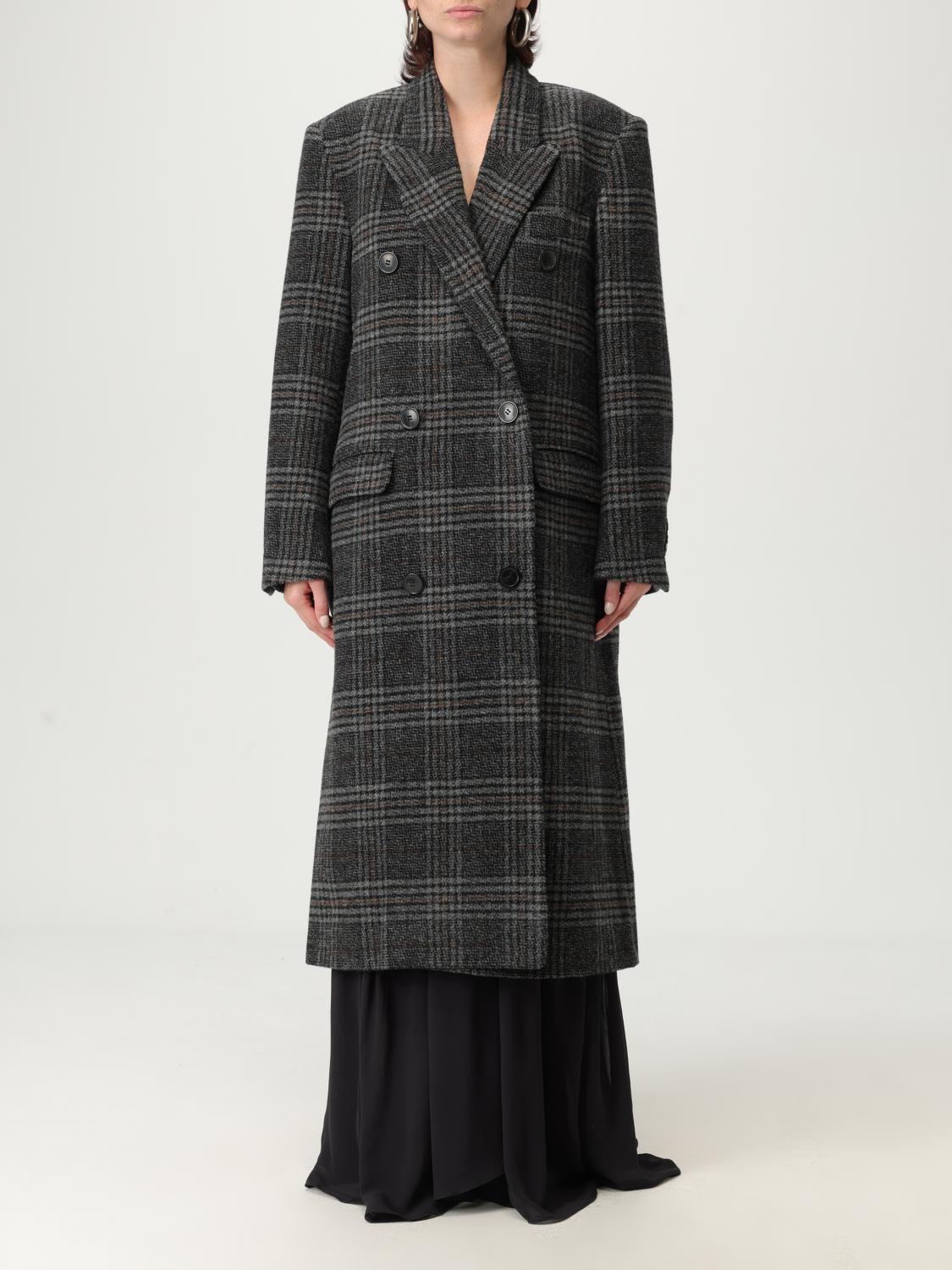 Isabel Marant Étoile Womens Grey Lexana Double-breasted Wool Coat In Gray