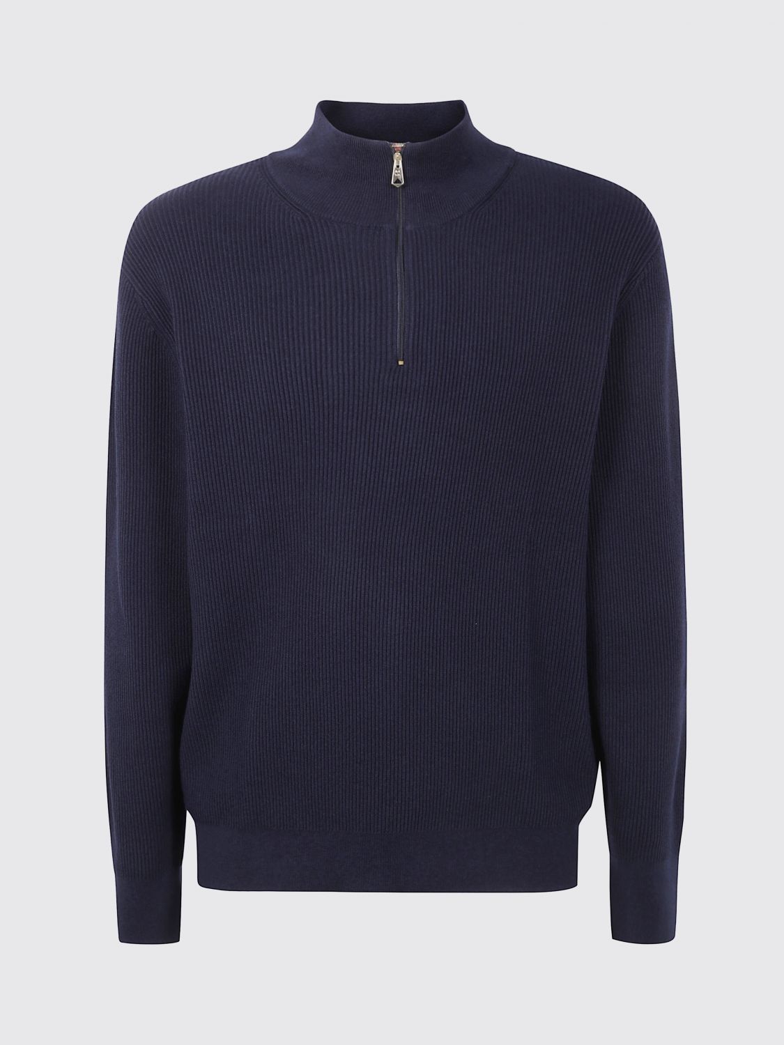 Paul Smith Mens Sweater Zip Neck In Blue