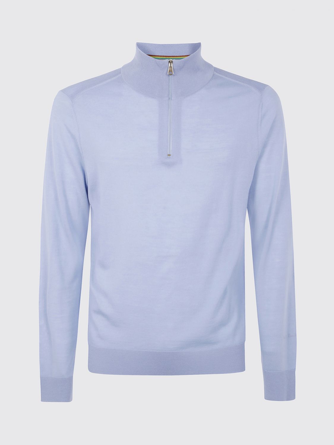 Paul Smith Mens Sweater Zip Neck In Blue