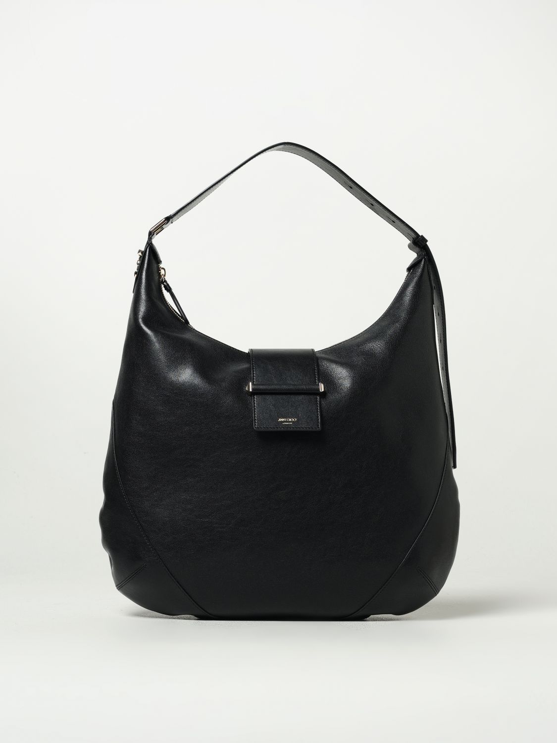 Jimmy Choo Bar Medium Leather Tote Bag In Black