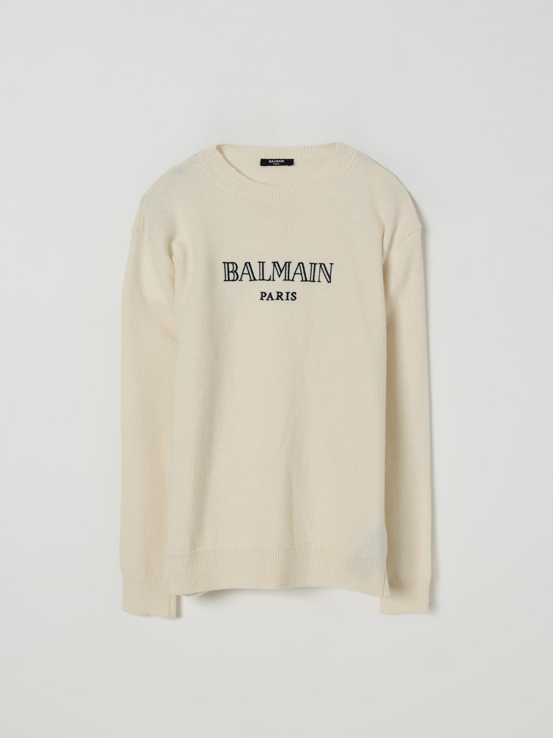 Balmain Sweater Kids Color White In Neutral