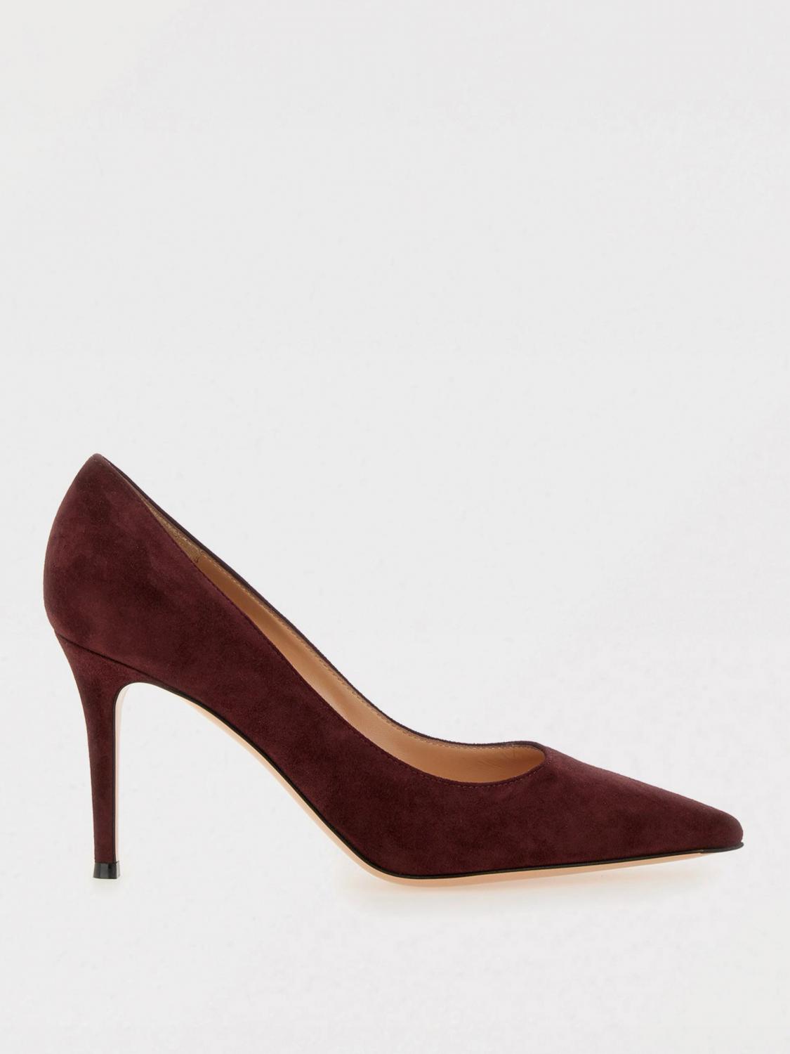 Gianvito Rossi Pointed Toe Suede Stiletto Heel Pumps In Brown